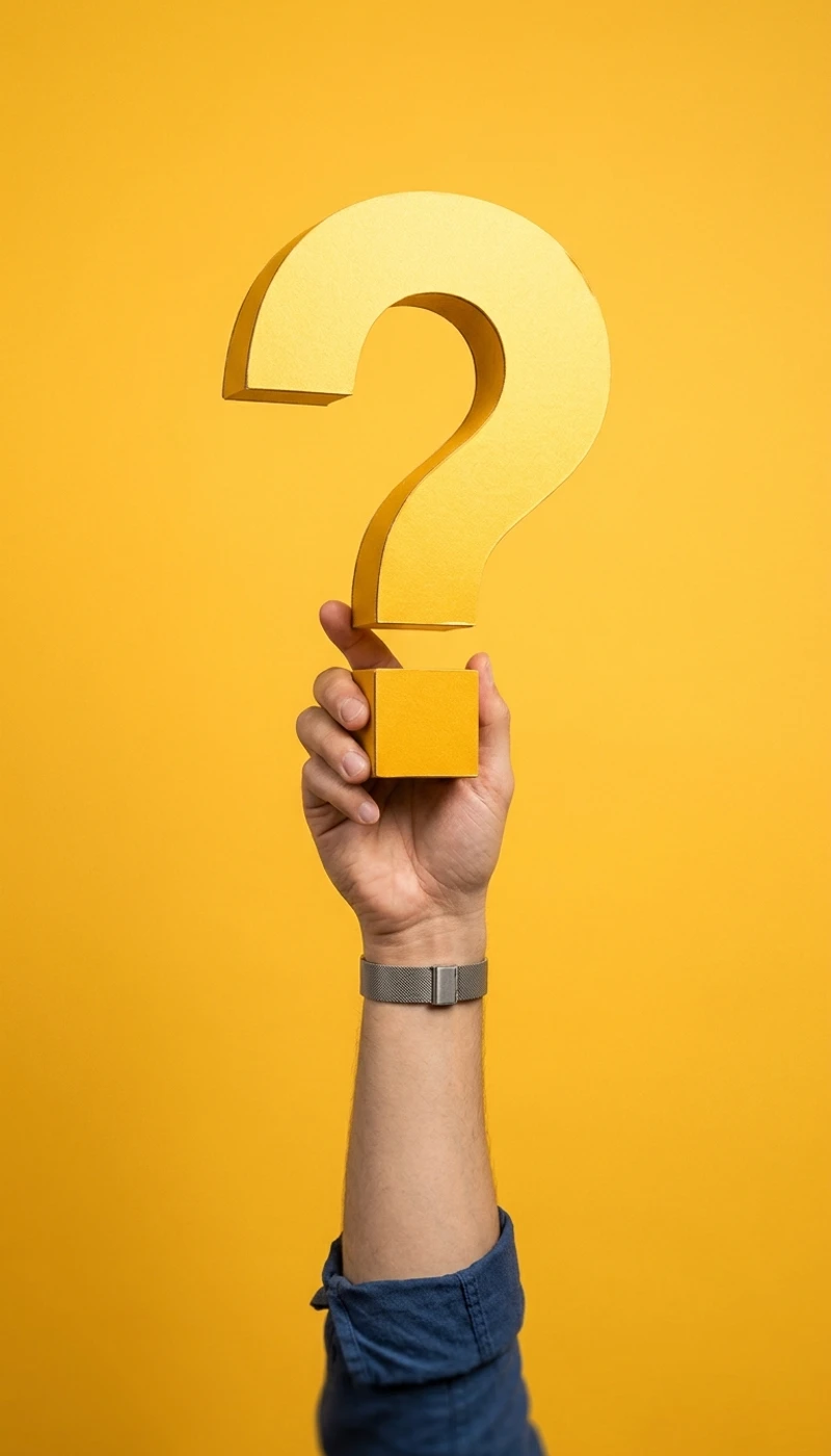 Human hand holding 3D question mark - Why Choose RP Instruments